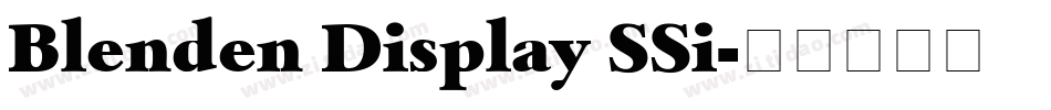 Blenden Display SSi字体转换